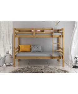 LETTO A CASTELLO "MARSIGLIA" IN PINO MASSELLO MIELE 90X190X150 CM